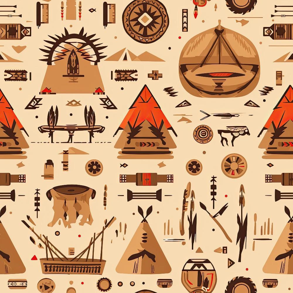 Native American Elements Pattern 11 Quilting Cotton Fabric