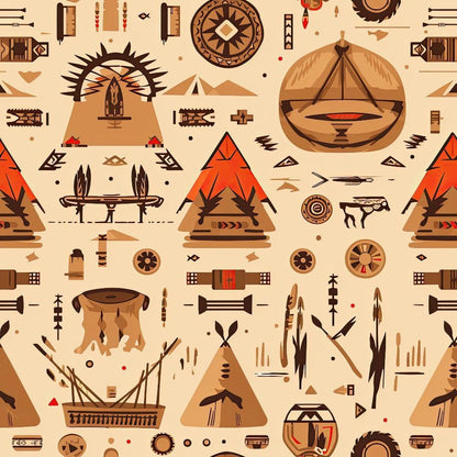 Native American Elements Pattern 11 Quilting Cotton Fabric