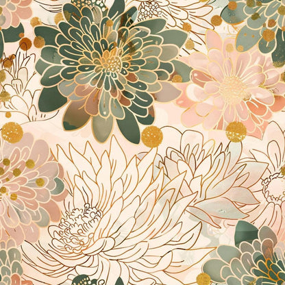 Japanese Blossoms Pattern 4 Quilting Cotton Fabric