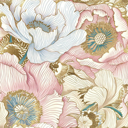 Japanese Blossoms Pattern 6 Quilting Cotton Fabric