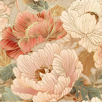 Japanese Blossoms Pattern 9 Quilting Cotton Fabric