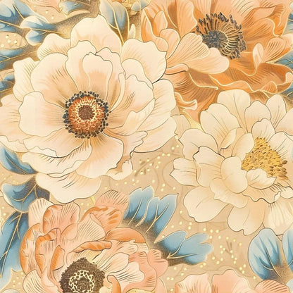 Japanese Blossoms Pattern 20 Quilting Cotton Fabric