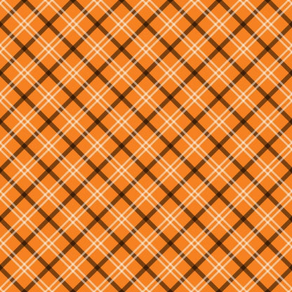 Halloween Plaid Pattern 4 Quilting Cotton Fabric