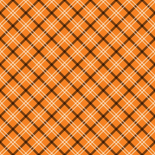 Halloween Plaid Pattern 4 Quilting Cotton Fabric