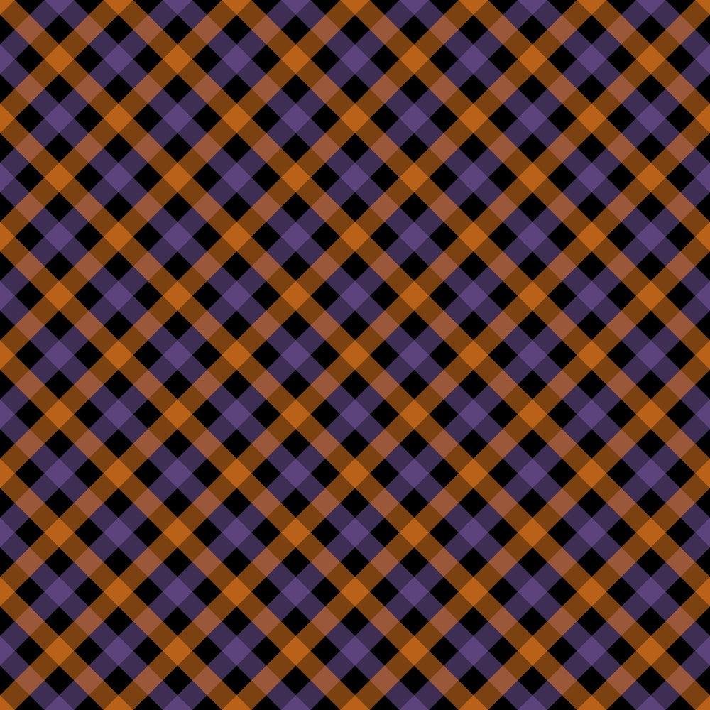 Halloween Plaid Pattern 3 Quilting Cotton Fabric