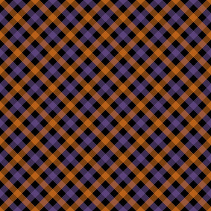Halloween Plaid Pattern 3 Quilting Cotton Fabric