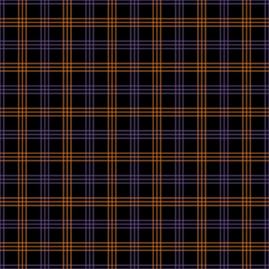 Halloween Plaid Pattern 13 Quilting Cotton Fabric