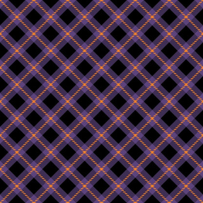 Halloween Plaid Pattern 15 Quilting Cotton Fabric