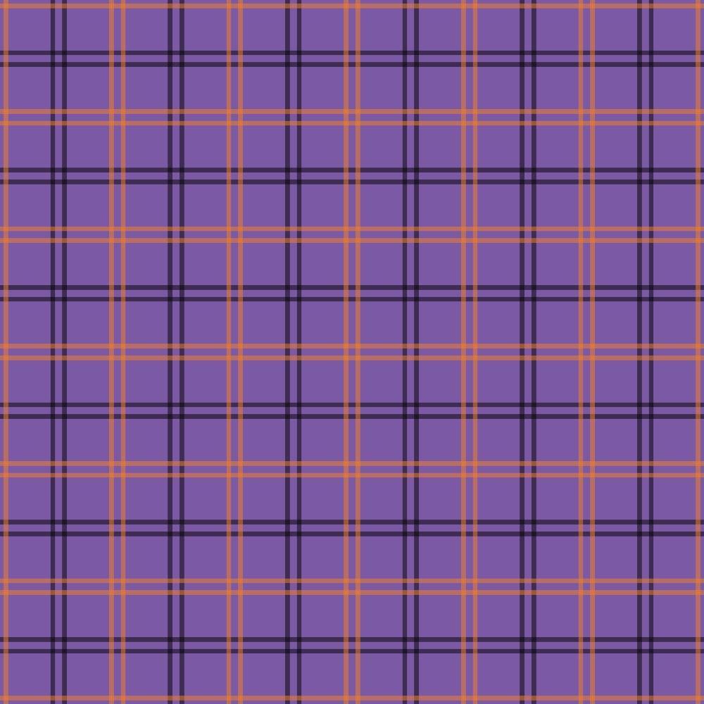 Halloween Plaid Pattern 16 Quilting Cotton Fabric