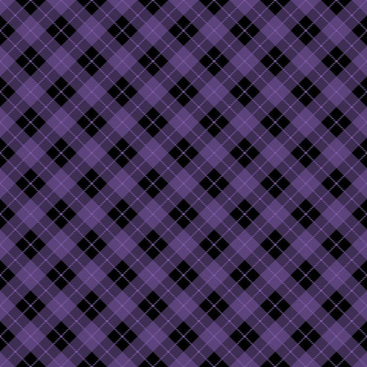 Halloween Plaid Pattern 19 Quilting Cotton Fabric