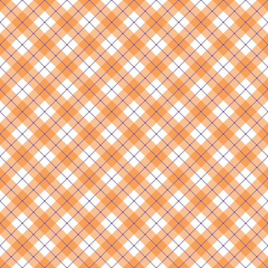 Halloween Plaid Pattern 20 Quilting Cotton Fabric