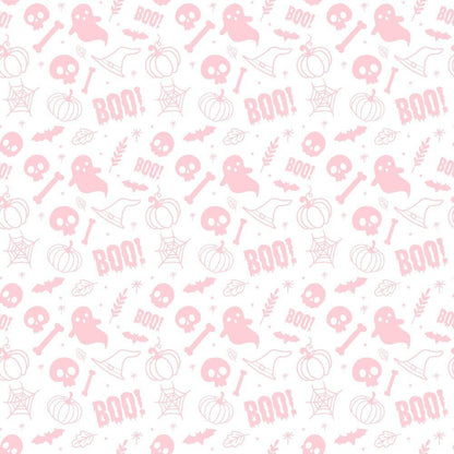 Small Pink Halloween Pattern 2 Quilting Cotton Fabric