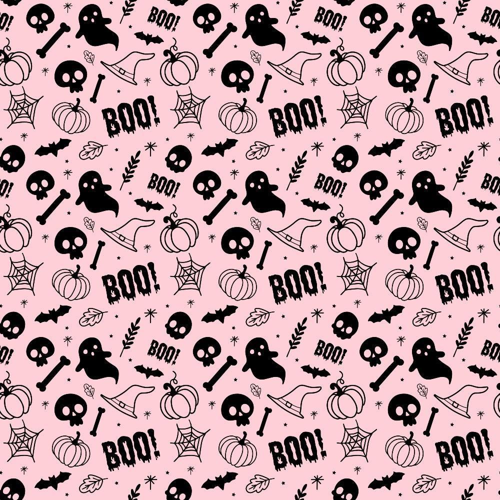 Small Pink Halloween Pattern 3 Quilting Cotton Fabric