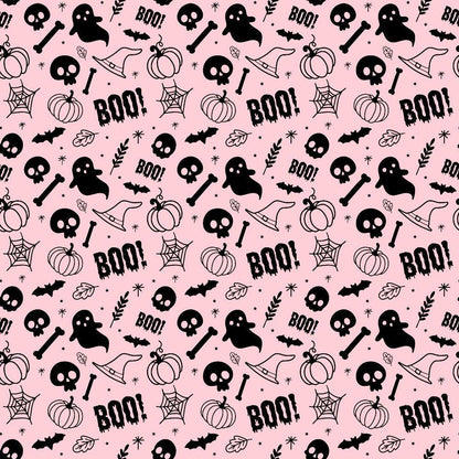 Small Pink Halloween Pattern 3 Quilting Cotton Fabric