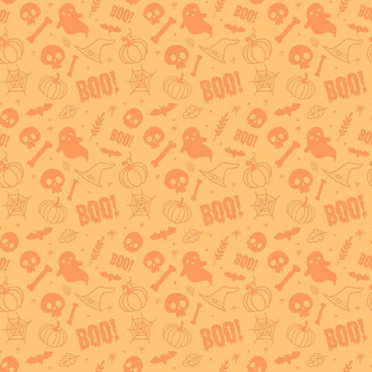 Small Pink Halloween Pattern 4 Quilting Cotton Fabric