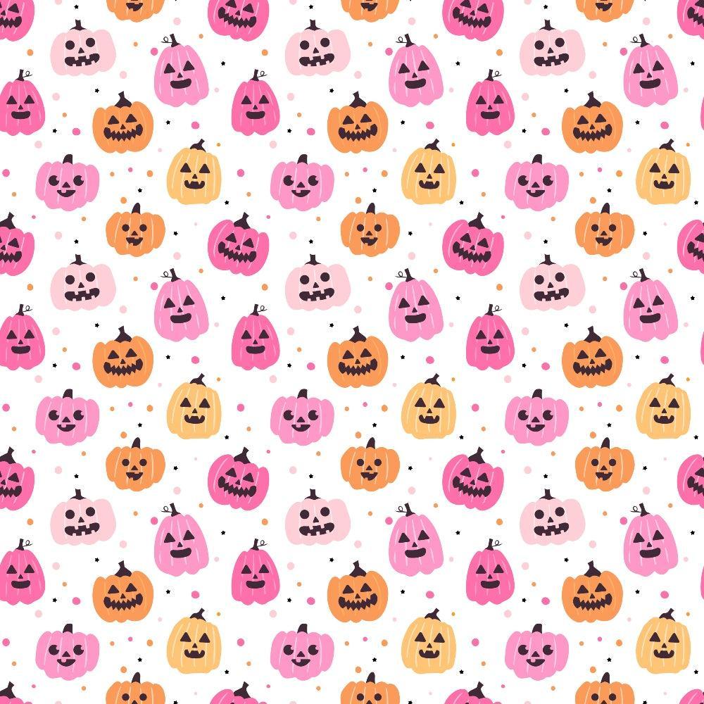 Small Pink Halloween Pattern 7 Quilting Cotton Fabric