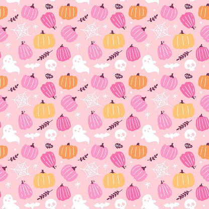 Small Pink Halloween Pattern 11 Quilting Cotton Fabric