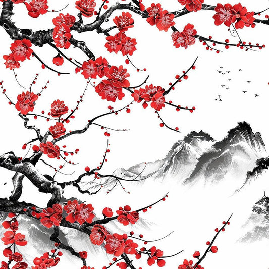 Japanese Cherry Blossoms 10 Quilting Cotton Fabric
