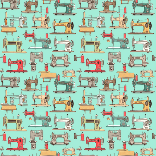 Vintage Sewing Machines Pattern 1 Quilting Cotton Fabric