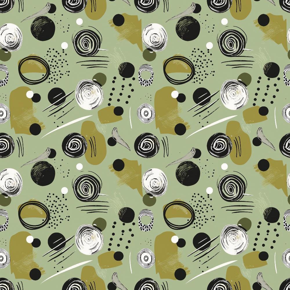 Sage Green Boho Pattern 8 Quilting Cotton Fabric