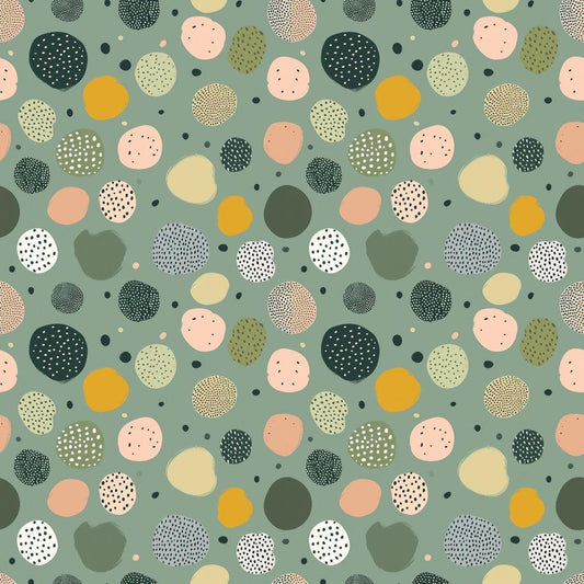 Sage Green Boho Pattern 9 Quilting Cotton Fabric