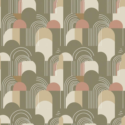 Sage Green Boho Pattern 11 Quilting Cotton Fabric