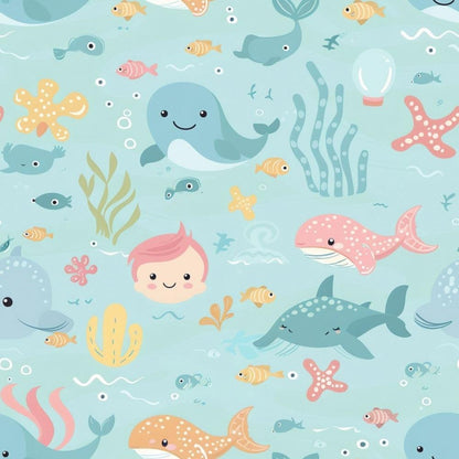 Pastel Baby Pattern 18 Quilting Cotton Fabric
