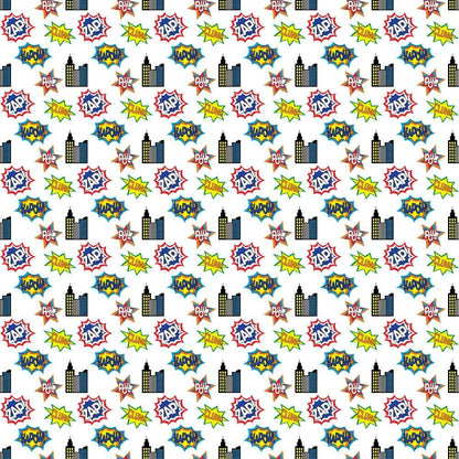 Superhero Pattern 3 Quilting Cotton Fabric