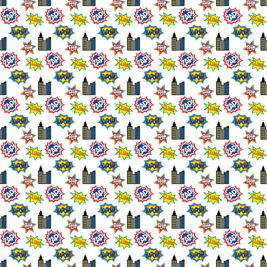 Superhero Pattern 3 Quilting Cotton Fabric
