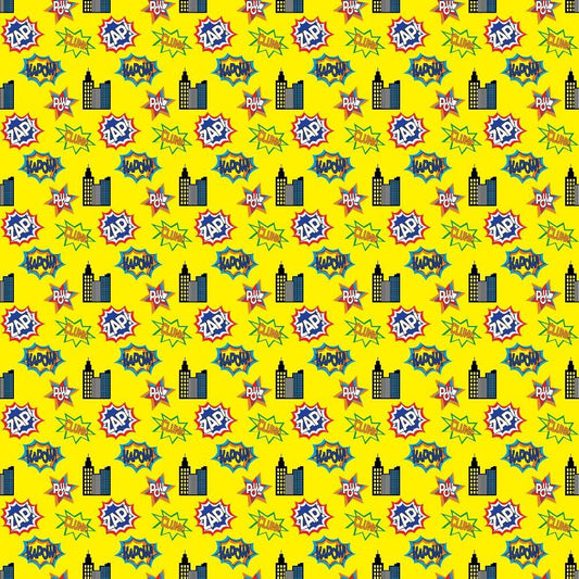 Superhero Pattern 7 Quilting Cotton Fabric