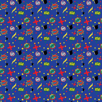 Superhero Pattern 8 Quilting Cotton Fabric