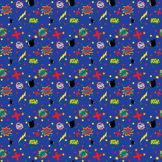 Superhero Pattern 8 Quilting Cotton Fabric