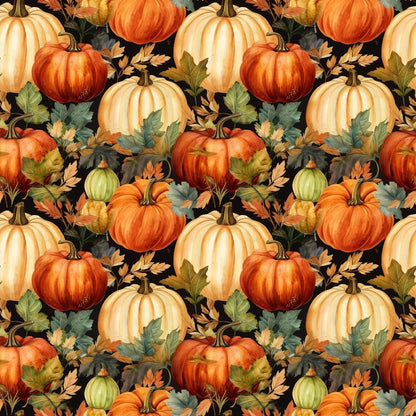 Vintage Autumn Pattern 3 Quilting Cotton Fabric