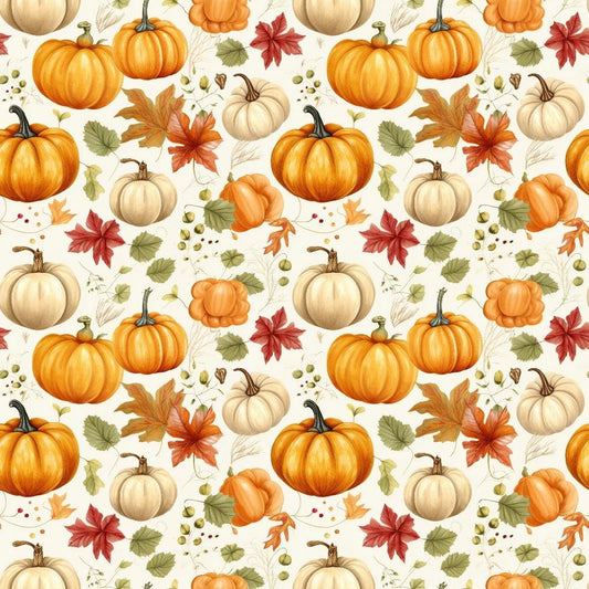 Vintage Autumn Pattern 5 Quilting Cotton Fabric