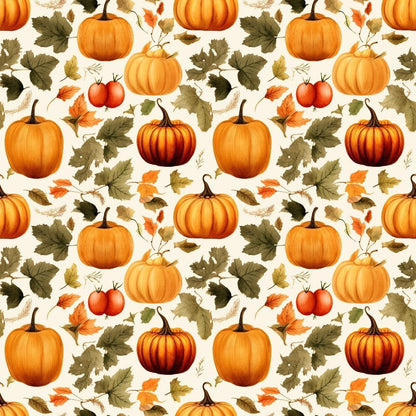 Vintage Autumn Pattern 6 Quilting Cotton Fabric