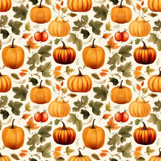 Vintage Autumn Pattern 6 Quilting Cotton Fabric