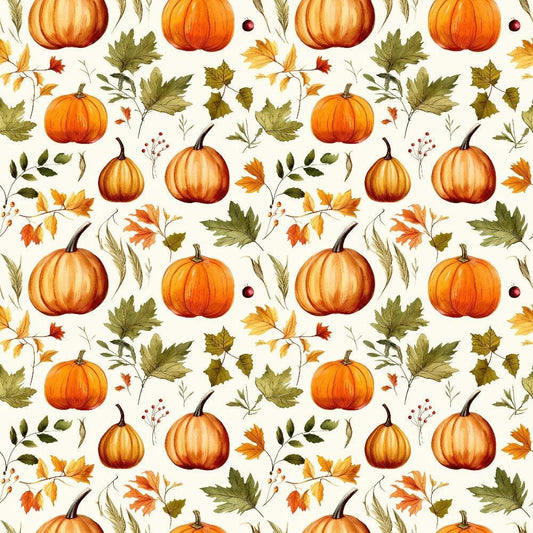 Vintage Autumn Pattern 19 Quilting Cotton Fabric