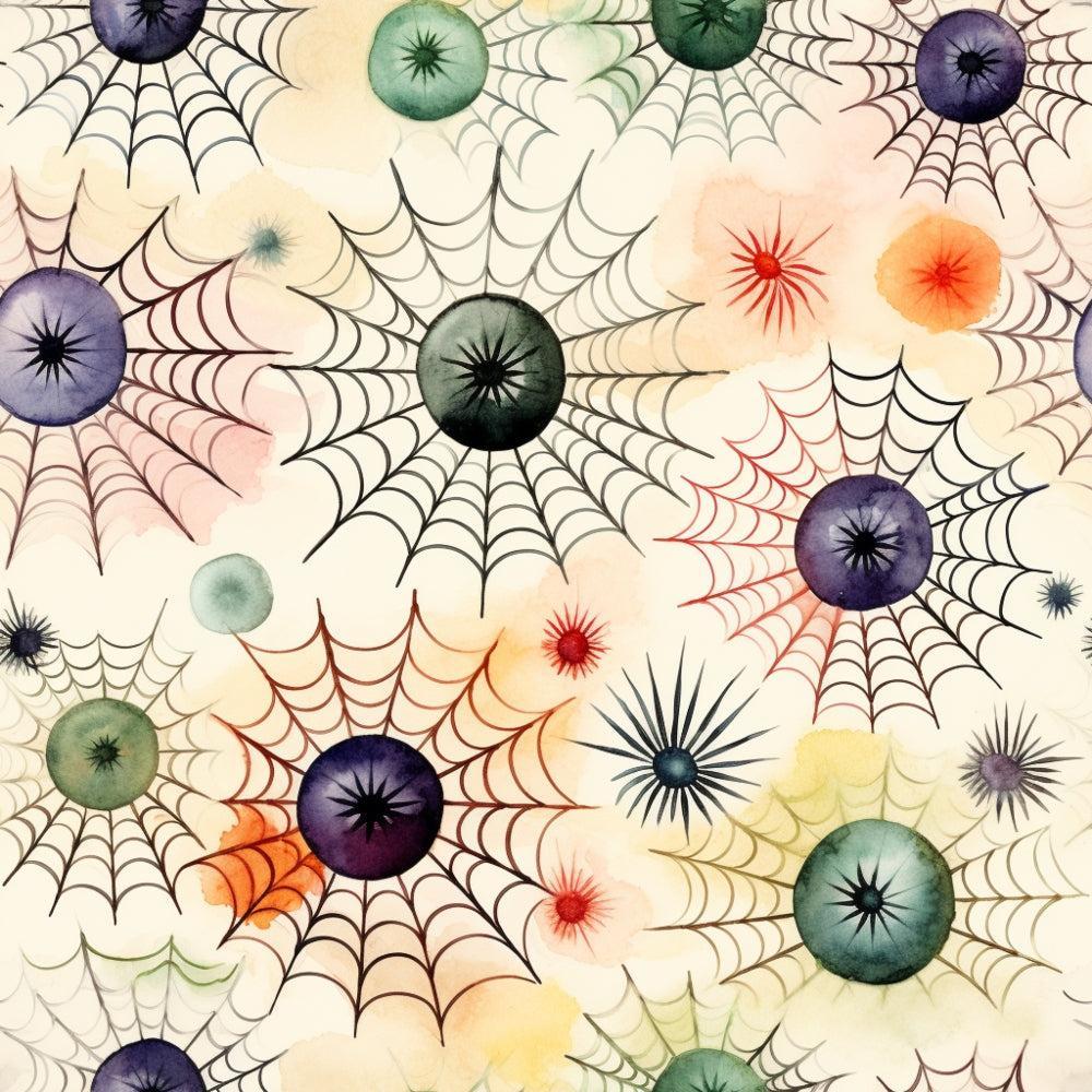 Watercolor Halloween Characters Pattern 16 Quilting Cotton Fabric