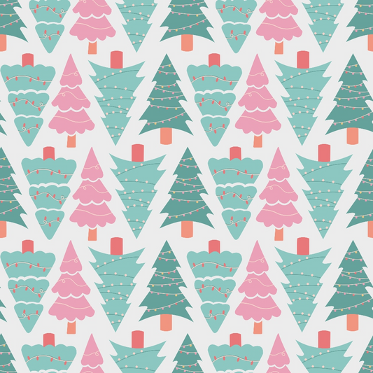 Pastel Christmas Pattern 1 Quilting Cotton Fabric