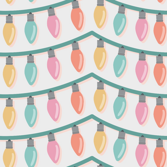 Pastel Christmas Pattern 6 Quilting Cotton Fabric