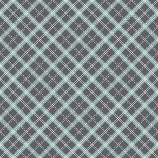 Mint Grey and White Plaid Pattern 18 Quilting Cotton Fabric
