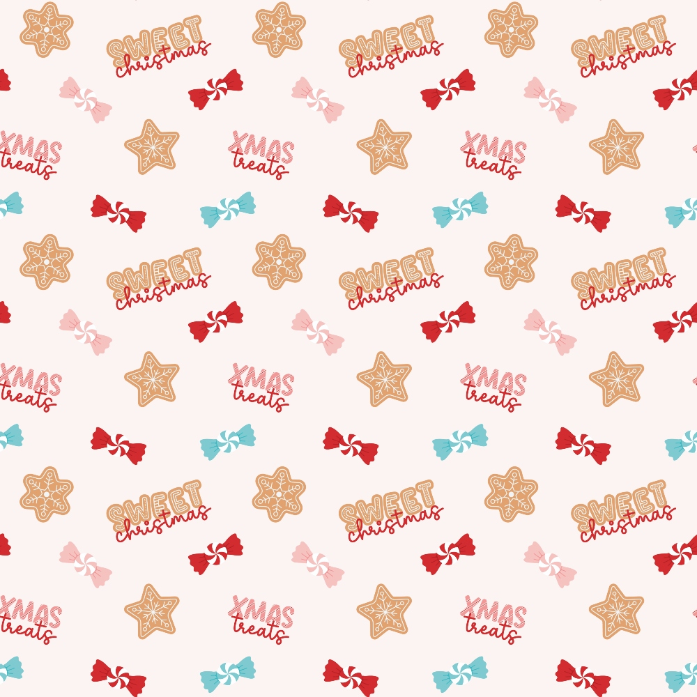 Christmas Treats Candy Pattern 4 Quilting Cotton Fabric