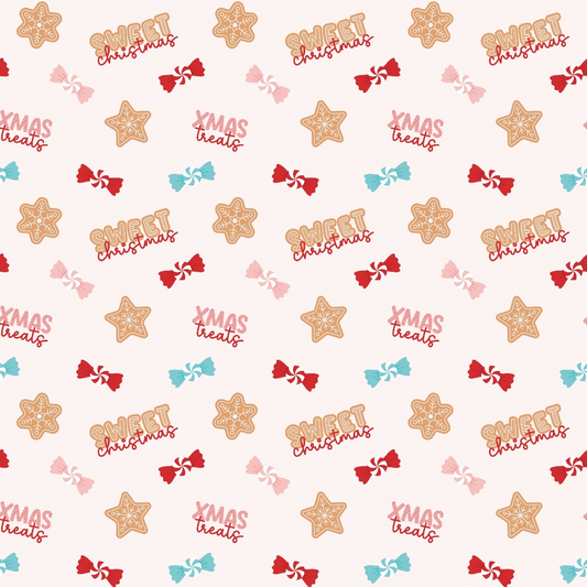 Christmas Treats Candy Pattern 4 Quilting Cotton Fabric
