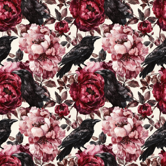 Burgundy in October Pattern 1 Quilting Cotton Fabric