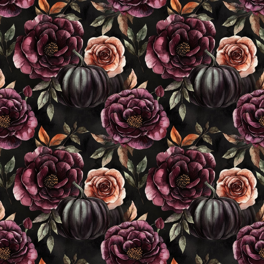 Burgundy in October Pattern 2 Quilting Cotton Fabric