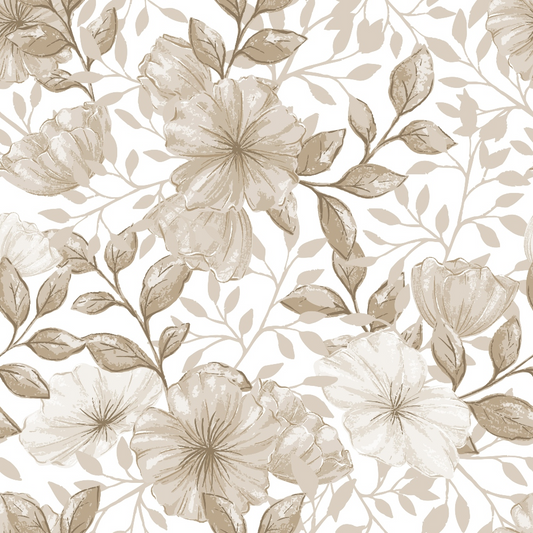 Country Flowers Pattern 11 Quilting Cotton Fabric