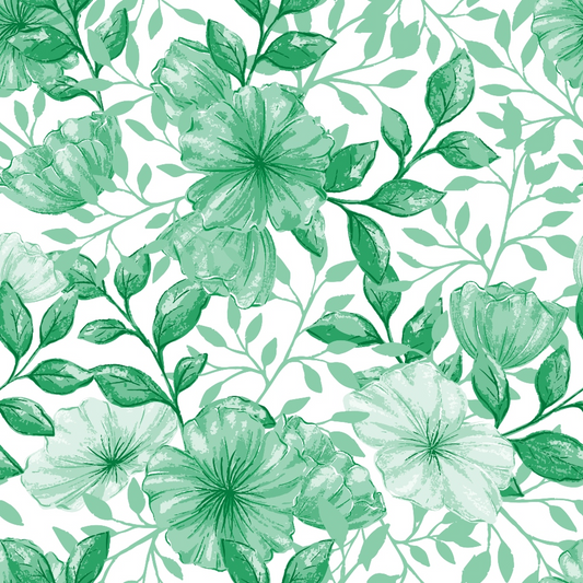 Country Flowers Pattern 72 Quilting Cotton Fabric