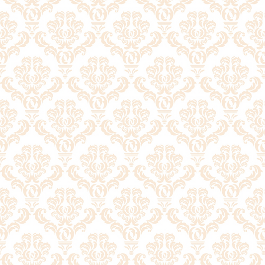 Simple Damask Orange Quilting Cotton Fabric