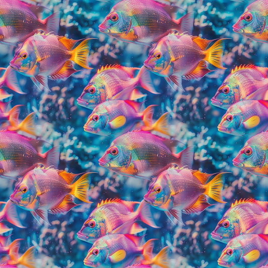 School of Fish Pattern 9 Quilting Cotton Fabric