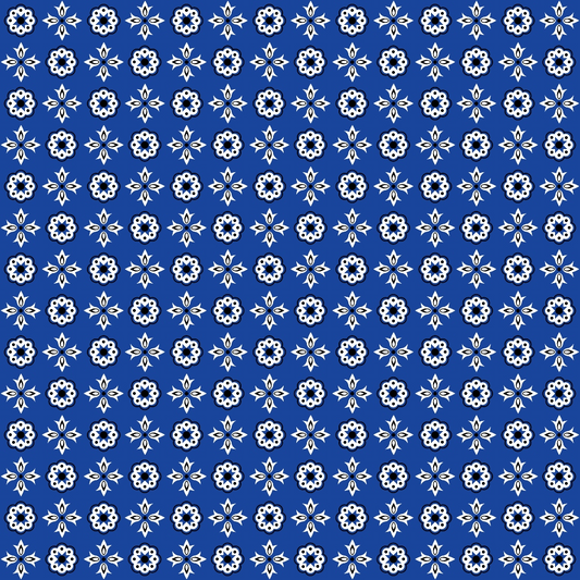 Blue Bandana Pattern 11 Quilting Cotton Fabric